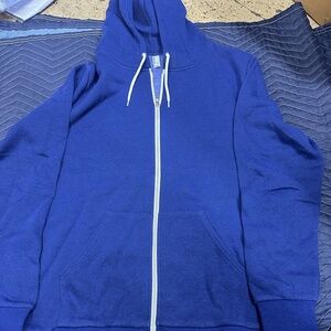 American Apparel Full-Zip Hoodie UNISEX Fleece Hooded Sweatshirt NEW Color Royal